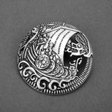 Max Norse Medieval Viking Shield Symbol Brooch Oval Celtic Shawl Sweater Pin 6
