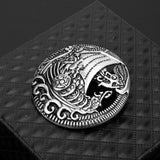 Max Norse Medieval Viking Shield Symbol Brooch Oval Celtic Shawl Sweater Pin 6
