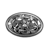 Max Norse Medieval Viking Shield Symbol Brooch Oval Celtic Shawl Sweater Pin 7