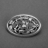 Max Norse Medieval Viking Shield Symbol Brooch Oval Celtic Shawl Sweater Pin 7