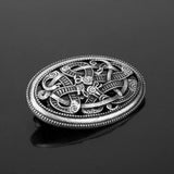 Max Norse Medieval Viking Shield Symbol Brooch Oval Celtic Shawl Sweater Pin 7