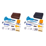 Max 143 Pcs Watch Repair Tool Kit Link Remover Spring Bar Back Case Opener Black
