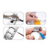 Max 143 Pcs Watch Repair Tool Kit Link Remover Spring Bar Back Case Opener Black