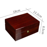 Max Classic Wooden Watch Box Case for 1 Wristwatch PU Leather Cushion