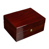 Max Classic Wooden Watch Box Case for 1 Wristwatch PU Leather Cushion