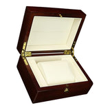 Max Classic Wooden Watch Box Case for 1 Wristwatch PU Leather Cushion