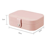 Max Jewelry Box Bracelet Necklace Storage Pu Leather Jewelry Display Case Pink