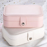 Max Jewelry Box Bracelet Necklace Storage Pu Leather Jewelry Display Case White