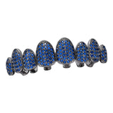 Max 1 set Multi Color False Teeth Halloween Teeth Decor Dark Blue Upper Teeth
