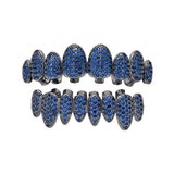 Max 1 set Multi Color False Teeth Halloween Teeth Decor Dark Blue Lower Teeth