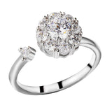 Max Rotating Engagement Wedding Cubic Zirconia Ring For Women Open Adjustable