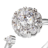 Max Rotating Engagement Wedding Cubic Zirconia Ring For Women Open Adjustable