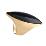 Max Fashion Women Finger Rings Long Oval Cut Gemstone Ring Gold Plated Jewelry 6