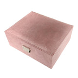 Max Double layer jewelry storage display box showcase container Korea Pink
