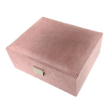 Max Double layer jewelry storage display box showcase container Korea Pink