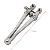 Max Steel double-sided double head V type watch back case opener remover closer