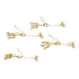 Max 5cm 6 Ring Chain Jewelry Beads Necklace Pendant DIY Craft Making golden