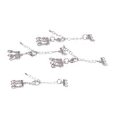 Max 5cm 6 Ring Chain Jewelry Beads Necklace Pendant DIY Craft Making platinum