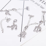 Max 5cm 6 Ring Chain Jewelry Beads Necklace Pendant DIY Craft Making platinum