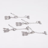 Max 5cm 6 Ring Chain Jewelry Beads Necklace Pendant DIY Craft Making platinum