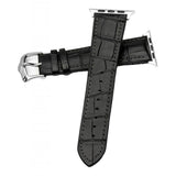 Max Leather Rubber Wrist Watch Strap Band Replacement Wristband 38mm Black