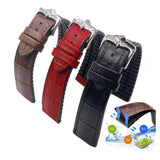 Max Leather Rubber Wrist Watch Strap Band Replacement Wristband 38mm Black