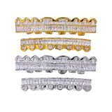Max 18K Hip Hop Teeth Grill Top and Bottom Grill Set Grill Mouth Teeth Silver