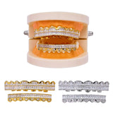 Max 18K Hip Hop Teeth Grill Top and Bottom Grill Set Grill Mouth Teeth Silver