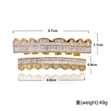 Max 18K Hip Hop Teeth Grill Top and Bottom Grill Set Grill Mouth Teeth Silver