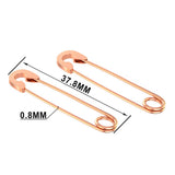 Max Stylish Earrings Punk Safety Pin Earrings Ear Piercing Jewelry Rose Gold