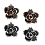 Max Fashon Women Lotus Earring Srainless Steel Ear Stud Jewelry silver