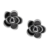 Max Fashon Women Lotus Earring Srainless Steel Ear Stud Jewelry silver