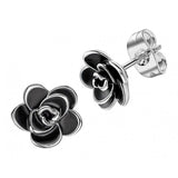 Max Fashon Women Lotus Earring Srainless Steel Ear Stud Jewelry silver