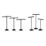 Max 3Pack Metal T Bar Earring Necklace Jewelry Display Stand Rack Holder Set 01