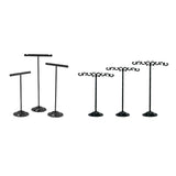 Max 3Pack Metal T Bar Earring Necklace Jewelry Display Stand Rack Holder Set 01