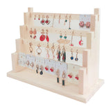 Max Maxb Wood Earring Stand Earring Holder Display Stand Jewelry Display Rack 4 Tier