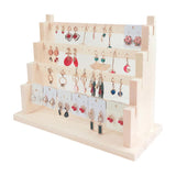 Max Maxb Wood Earring Stand Earring Holder Display Stand Jewelry Display Rack 4 Tier