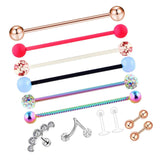 Max 1 Set Nose Lip Tongue Eyebrow Tragus Navel Belly Ring Piercings Jewelry C-12Pcs