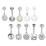 Max 10PCS Lot Body Piercing Labret Tongue Eyebrow Barbells Mix Jewelry Silver