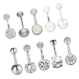 Max 10PCS Lot Body Piercing Labret Tongue Eyebrow Barbells Mix Jewelry Silver