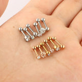 Max Maxb 6/12 sets Steel Zircon Rhinestone Earring piercing Jewelry Silver  6 sets