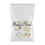 Max 6 Pairs Ear Studs Curve Barbell Stainless Helix Piercing Ear Jewelry Gold