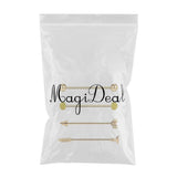 Max Maxb 4 Pieces Stainless Steel Industrial Barbell Earrings Gold