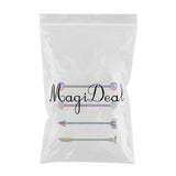 Max Maxb 4 Pieces Stainless Steel Industrial Barbell Earrings Colorful