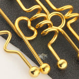 Max Maxb 5PCS Body Piercing Ring Labret Tongue Eyebrow Barbells Nose Studs Jewelry 2