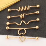 Max Maxb 5PCS Body Piercing Ring Labret Tongue Eyebrow Barbells Nose Studs Jewelry 7