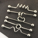 Max Maxb 5PCS Body Piercing Ring Labret Tongue Eyebrow Barbells Nose Studs Jewelry 8