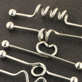 Max Maxb 5PCS Body Piercing Ring Labret Tongue Eyebrow Barbells Nose Studs Jewelry 8