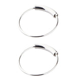 Max 2pcs Nose Ring Nose Hoop Tragus Helix Ear Piercing Steel Ring 6mm Silver