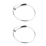 Max 2pcs Nose Ring Nose Hoop Tragus Helix Ear Piercing Steel Ring 6mm Silver